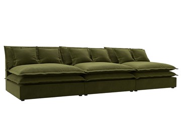 Прямой диван Лига-040 Лонг, Зеленый (Микровельвет) в Брянске