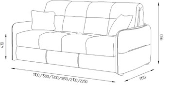 Прямой диван Токио 2 130 (ППУ) в Брянске - предосмотр 7