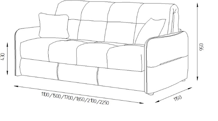 Прямой диван Токио 2 130 (ППУ) в Брянске - изображение 7