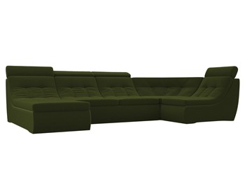 Модульный П-образный диван Холидей люкс, Зеленый (микровельвет) в Брянске