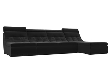 Большой модульный диван Холидей люкс, Черный (микровельвет) в Брянске