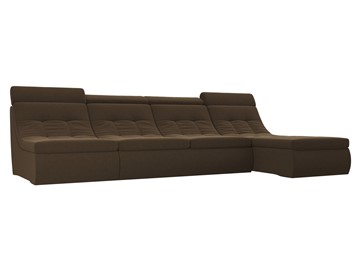 Модульный угловой диван Холидей люкс, Коричневый (микровельвет) в Брянске