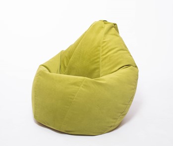 Кресло-мешок Груша малое, велюр однотон, травянное в Брянске - предосмотр