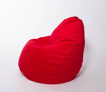 Кресло-мешок Груша большое, велюр однотон, красное в Брянске - предосмотр 1