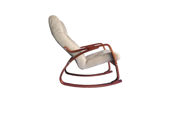Кресло-качалка Гранд, замша крем в Брянске - изображение 1