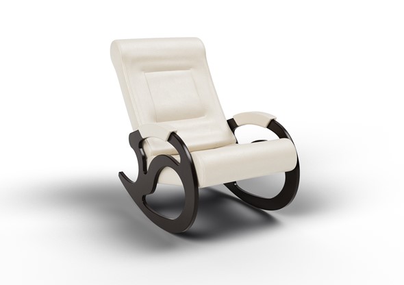 Кресло-качалка Вилла, экокожа крем 11-К-КР в Брянске - изображение