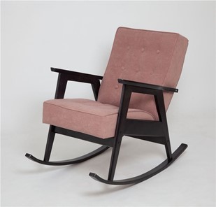 Кресло-качалка Ретро (венге / RS 12 - розовый) в Брянске