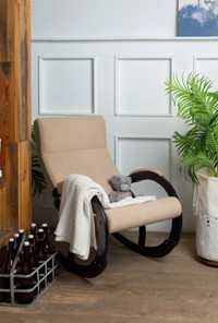 Кресло-качалка в гостиную Корсика, ткань Amigo Beige 34-Т-AB в Брянске - предосмотр 8