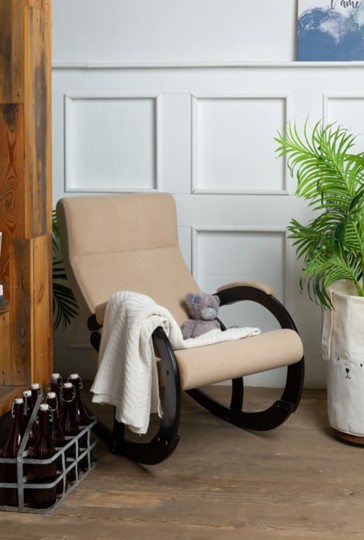Кресло-качалка в гостиную Корсика, ткань Amigo Beige 34-Т-AB в Брянске - изображение 8