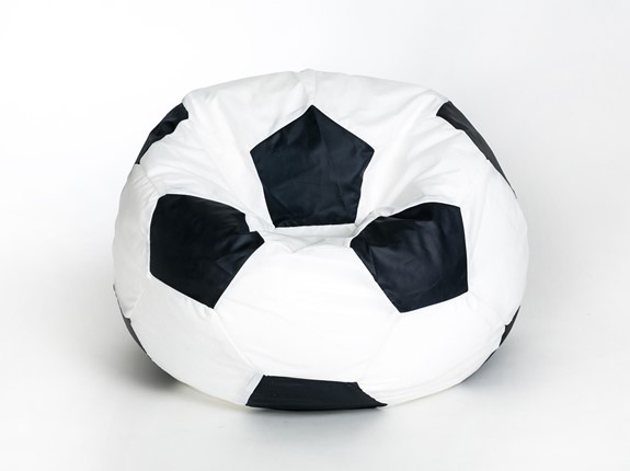 Кресло-мешок Мяч малый, бело-черный в Брянске - изображение