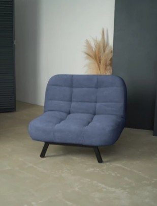 Мягкое кресло Абри опора металл (синий) в Брянске - изображение 8