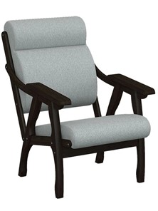 Кресло Вега 10 ткань серый, каркас венге в Брянске - предосмотр