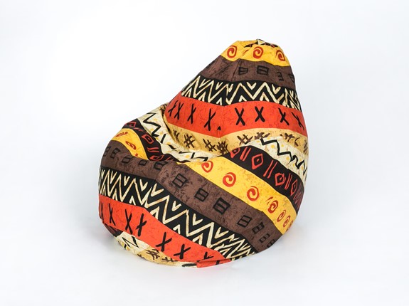 Кресло-мешок Груша среднее, жаккард, африкан в Брянске - изображение