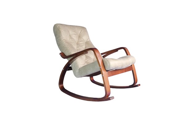 Кресло-качалка Гранд, замша крем в Брянске - изображение