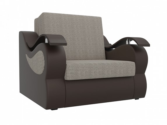 Кресло-кровать Меркурий (60), Корфу 02 (рогожка)/черный (экокожа) в Брянске - изображение