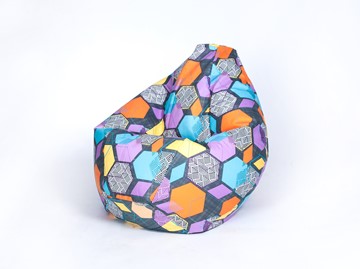 Кресло-мешок Груша малое, велюр принт, геометрия в Брянске