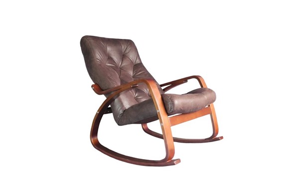 Кресло-качалка Гранд, замша шоколад в Брянске - изображение