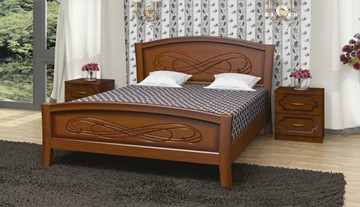 Спальная кровать Карина-16 (Орех) 140х200 в Брянске