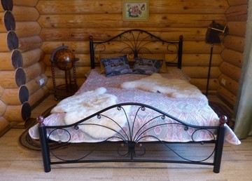 Кровать 2-спальная Фортуна 2, 1600, черный/черный в Брянске