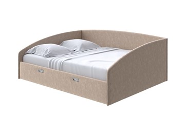 Двуспальная кровать Bono 160х200, Флок (Бентлей Какао) в Брянске