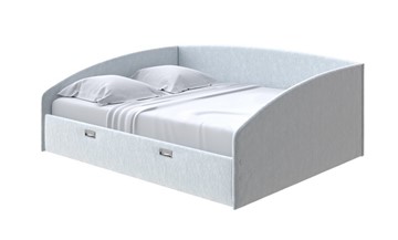 Кровать в спальню Bono 160х200, Флок (Бентлей Светло-серый) в Брянске