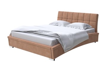 Спальная кровать Corso-1L 160x200, Микровелюр (Manhattan Брауни) в Брянске