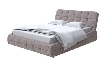 Кровать в спальню Corso-6 140x200, Рогожка (Levis 25 Светло-коричневый) в Брянске