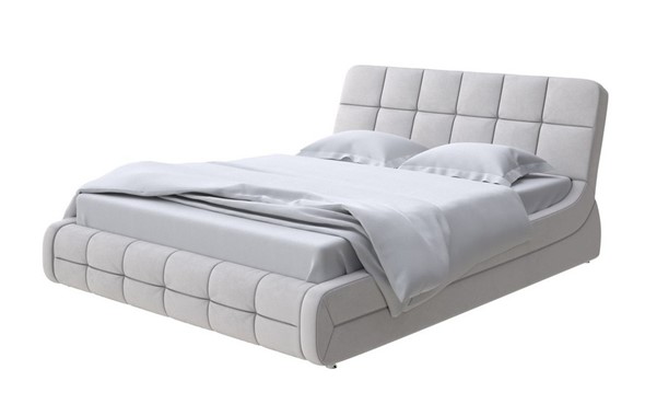 Кровать 2-спальная Corso-6 200х200, Велюр (Ultra Серый камень) в Брянске - изображение