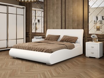 Кровать Corso-8 Lite 160х200, Экокожа (Белый) в Брянске