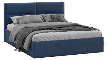 Кровать 2-спальная Глосс Тип 1 (Микровелюр Wellmart Blue) в Брянске