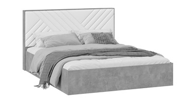 Кровать в спальню Хилтон Тип 1 (Ателье светлый/Белый) в Брянске