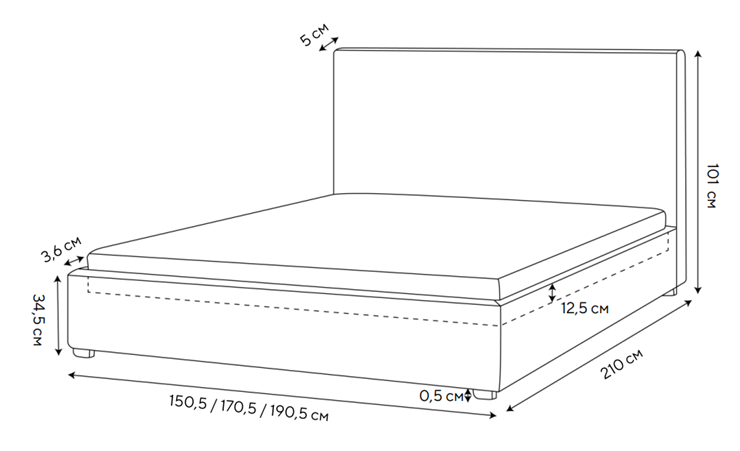 Кровать двуспальная Mono 140х200, Велюр (Monopoly Миндаль (111)) в Брянске - изображение 1