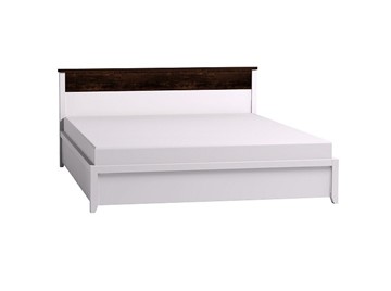 Двуспальная кровать Норвуд 32 с гибкими ламелями металл, Белый-Орех шоколадный в Брянске
