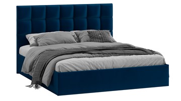 Кровать 2-спальная с подъемным механизмом Эмбер (Велюр Confetti Blue) в Брянске - предосмотр