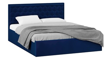 Кровать спальная с подъемным механизмом Порто (Велюр Confetti Blue) без заглушины в Брянске