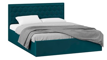 Кровать спальная с подъемным механизмом Порто (Велюр Confetti Izumrud) без заглушины в Брянске
