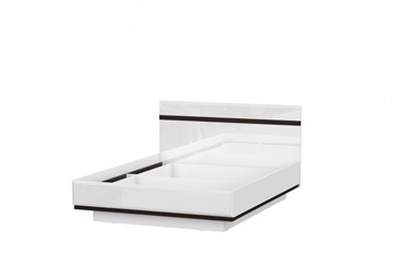 Кровать 2-спальная Соло универсальная 1,6х2,0, белый/белый глянец/венге в Брянске
