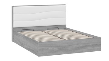 Двуспальная кровать с механизмом Миранда тип 1 (Дуб Гамильтон/Белый глянец) в Брянске - предосмотр 2