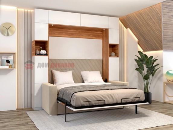 Кровать-шкаф с диваном Аделина 1400х2000 в Брянске - изображение
