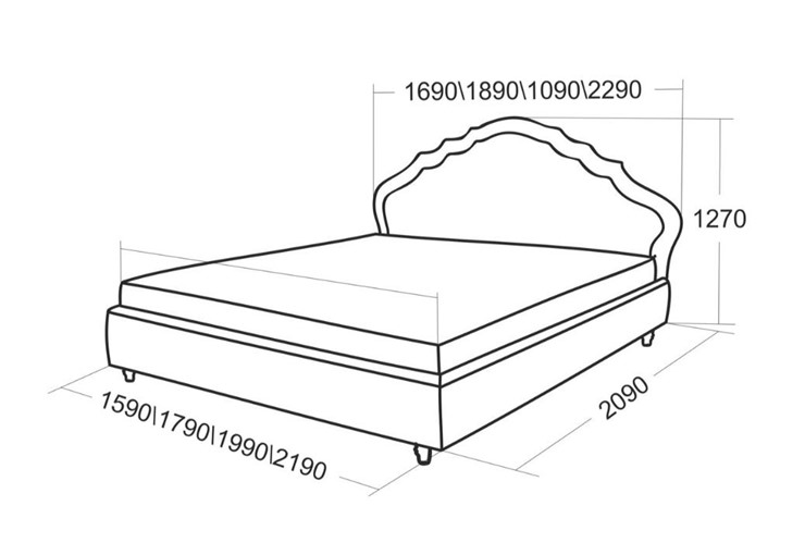 Кровать полуторная Эмануэль 1690 в Брянске - изображение 4