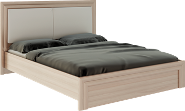 Кровать 2-спальная Глэдис М31 (Шимо светлый/Белый текстурный) в Брянске