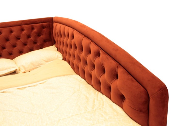 Угловая кровать без механизма высокими ножками Грета 1340х2150 мм в Брянске - изображение 5