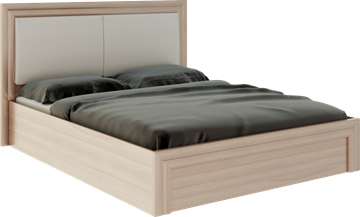Кровать с подъемным механизмом Глэдис М32 (Шимо светлый/Белый текстурный) в Брянске