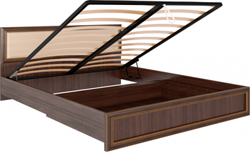 Двуспальная кровать с механизмом Беатрис М11 с мягким изголовьем (Орех Гепланкт) в Брянске