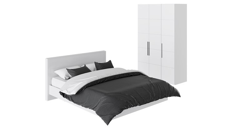 Модульная спальня Наоми №4, цвет Белый глянец в Брянске - изображение 8