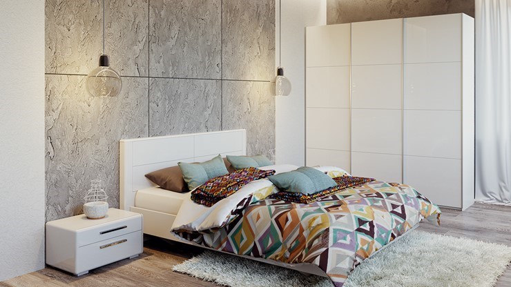 Модульная спальня Наоми №4, цвет Белый глянец в Брянске - изображение 9