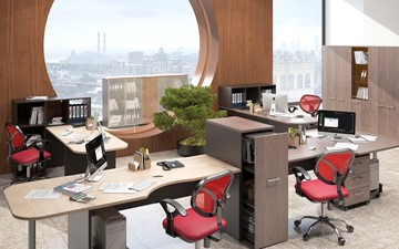 Набор мебели в офис Xten, для двух сотрудников с тумбой в Брянске - предосмотр 5