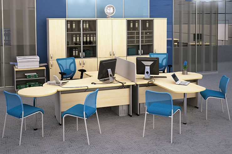 Набор мебели в офис Boston для 2 сотрудников по работе с клиентами в Брянске - изображение