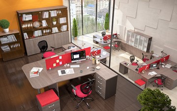 Офисный набор мебели Xten с большим шкафом для документов для 2 сотрудников в Брянске