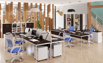 Офисный комплект мебели Imago S - два стола, две тумбы в Брянске